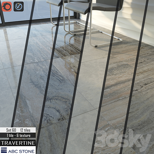 ABC stone Set 60 3d