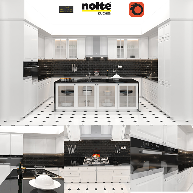 Nolte Elegance with appliances and accessories 3DSMax File - thumbnail 1