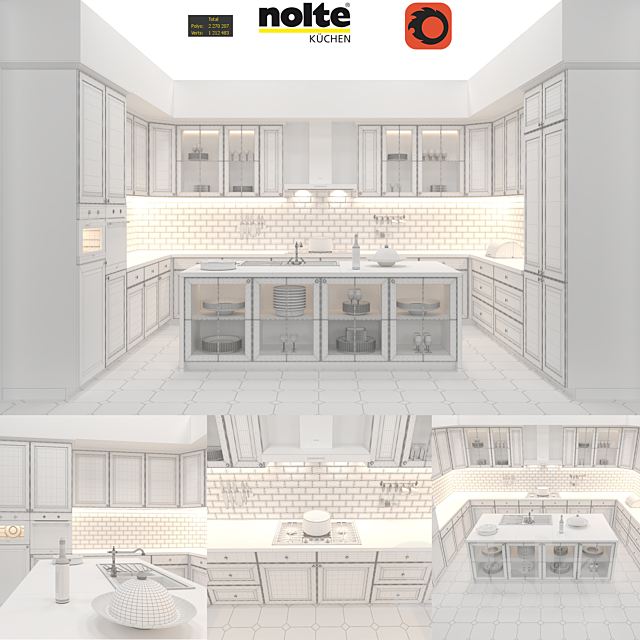Nolte Elegance with appliances and accessories 3DSMax File - thumbnail 2