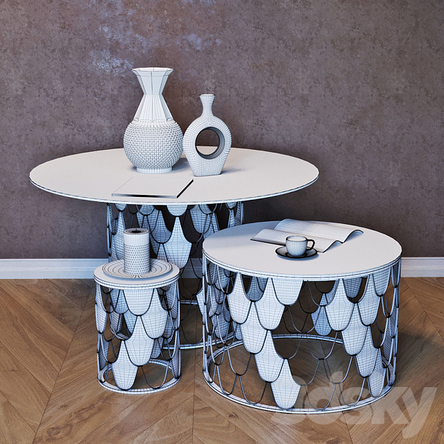 Curations Limited collection of tables Moscow 3DSMax File - thumbnail 3
