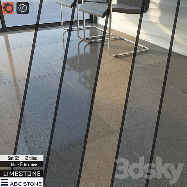 ABC stone Set 65 3d