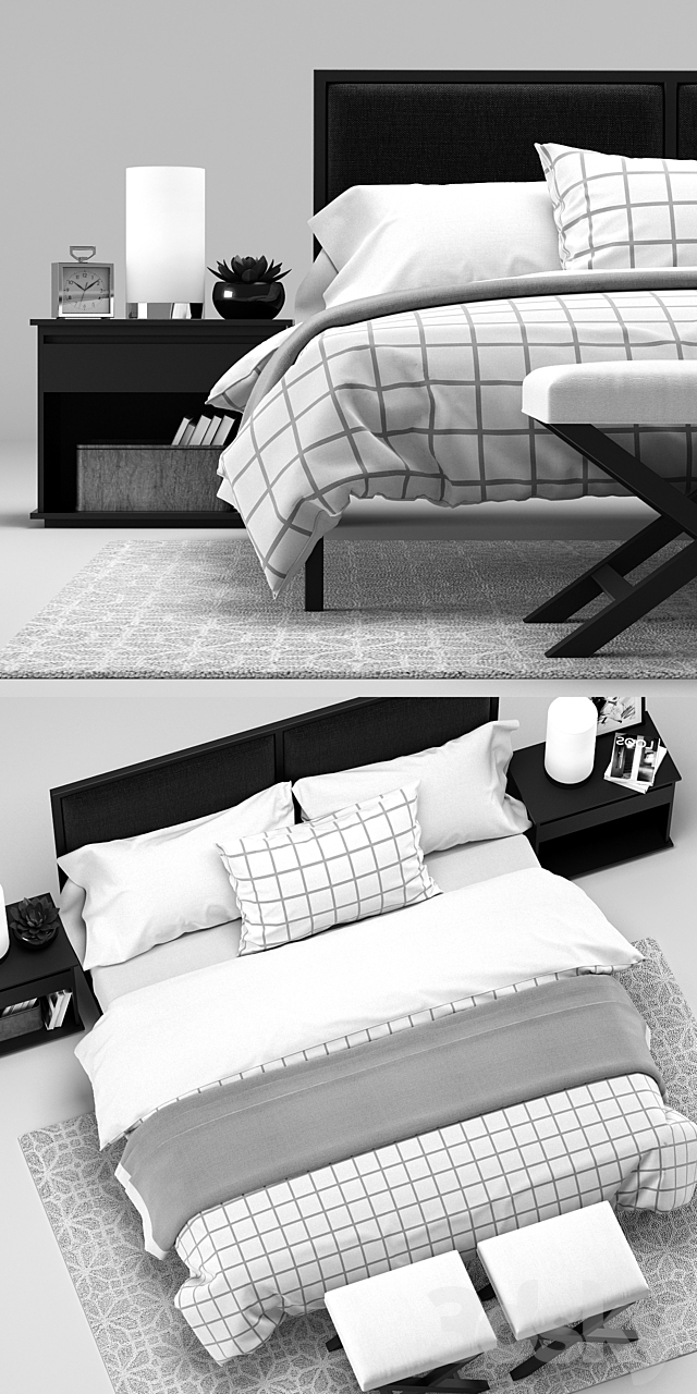 Oliver Bedroom Collection. Crate&Barrel 3DSMax File - thumbnail 2