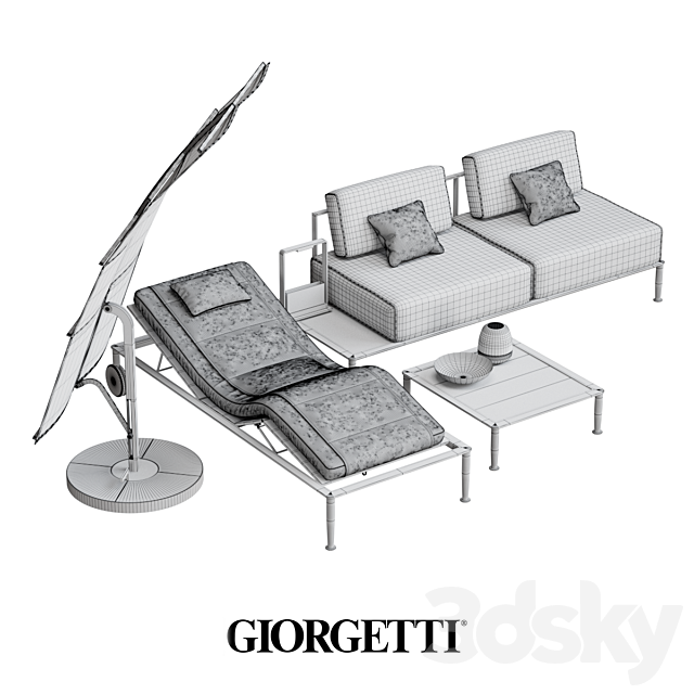 Giorgetti GEA Set 3DS Max Model - thumbnail 3