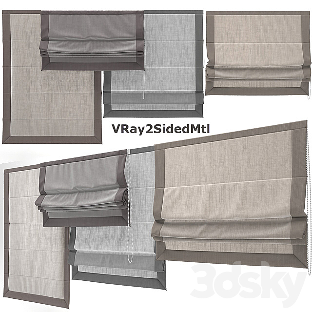 Roman curtain 3d