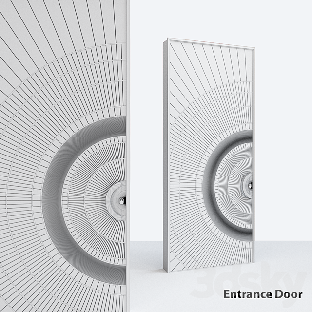 Entrance door _ Entrence door 3DS Max Model - thumbnail 3