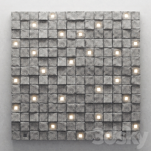 Panel stone cube 3DSMax File - thumbnail 1