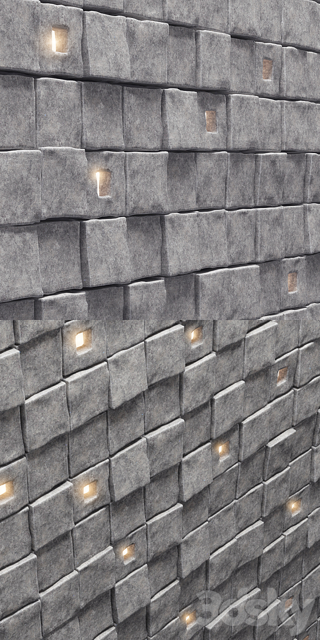 Panel stone cube 3DSMax File - thumbnail 2