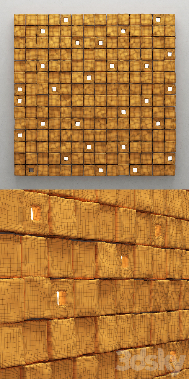 Panel stone cube 3DSMax File - thumbnail 3