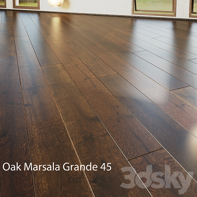 Parquet board Barlinek Floorboard - Marsala Grande 3d