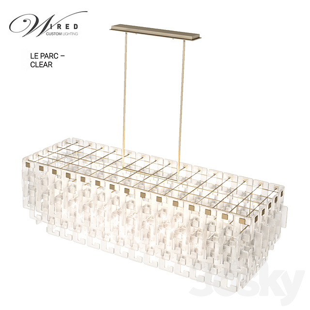Le-parc-clear by Wired Custom lighting 3d