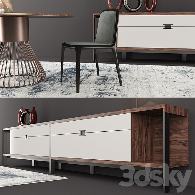 Casa Intl Dining Set1 3d