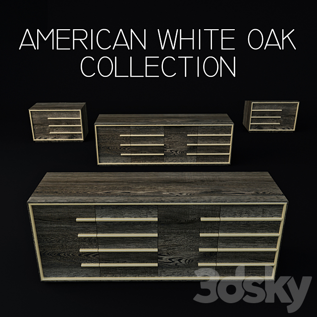 Restoration Hardware American White Oak Collection 3DSMax File - thumbnail 2