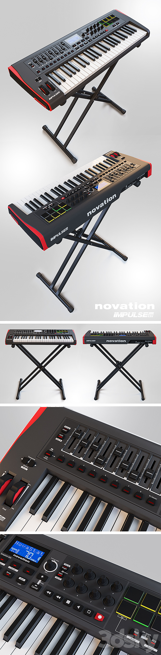 MIDI Keyboard Novation Impulse 49 3DSMax File - thumbnail 2