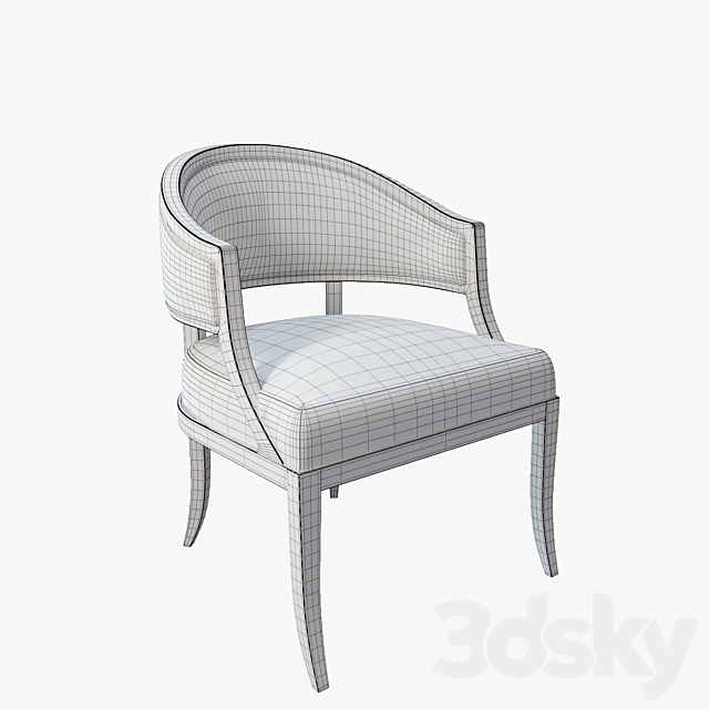 Hickory Chair Claude Chair 5412-23 3DSMax File - thumbnail 3