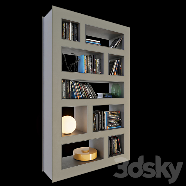 Bookcase Stele 3DSMax File - thumbnail 1