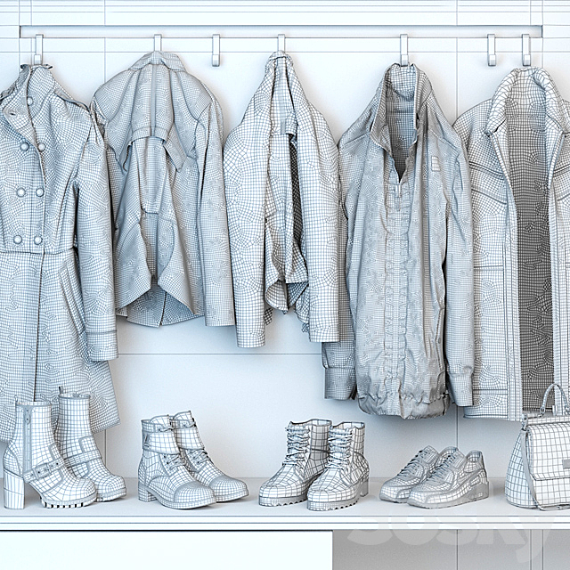 Clothing for hallway and closet mix1 3DSMax File - thumbnail 3