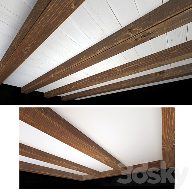 Wooden ceiling 3 3d