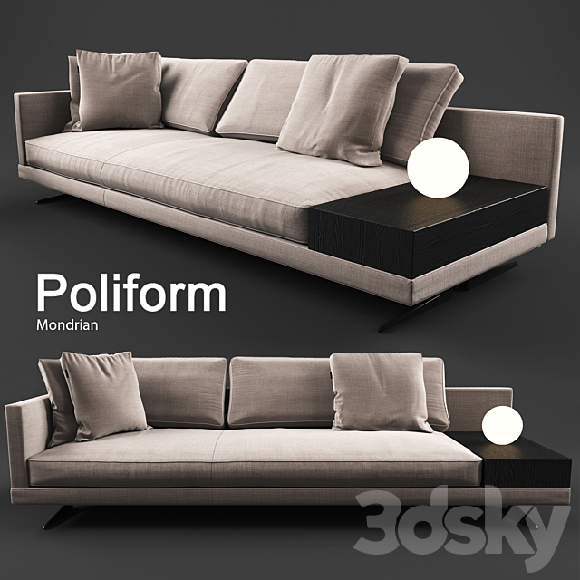 Poliform Mondrian Sofa 3DSMax File - thumbnail 1