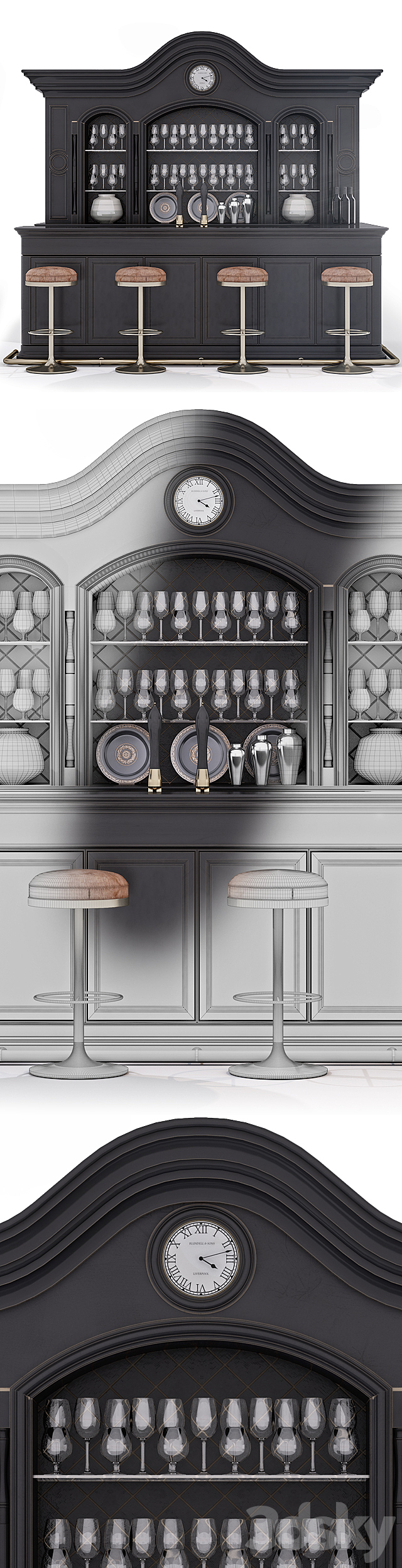 BAR \\ BAR RECEPTION DESK 02 3d