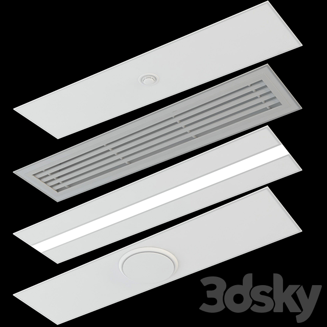 Modern Armstrong Ceiling 3d