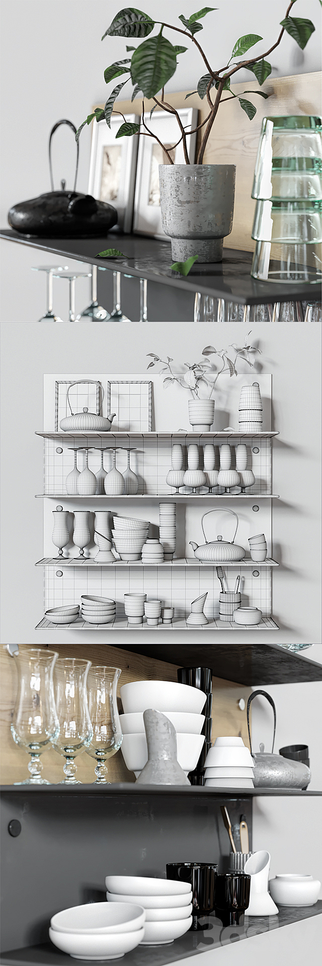 Decorative Set for Kitchen 3DSMax File - thumbnail 3