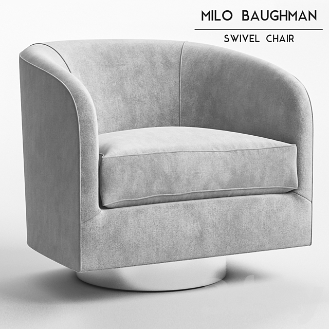 Milo Baughman – Swivel Chair 3DSMax File - thumbnail 1
