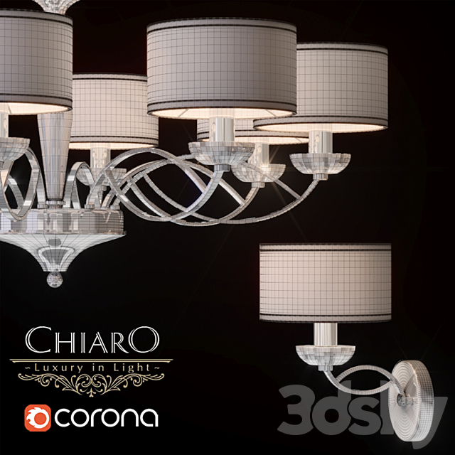 Chandelier. sconce Chiaro Palermo 3d