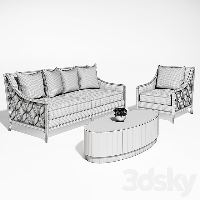 Sofa UPH-SOFWOO-62B 3d
