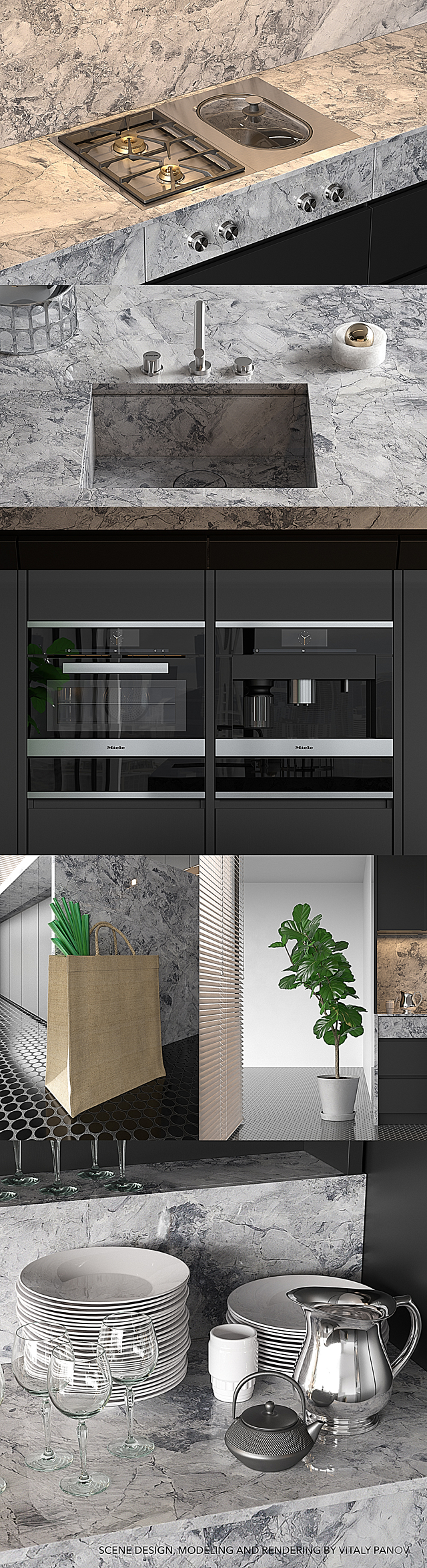 Kitchen Piet Boon BRUTAL (vray GGX. corona PBR) 3d