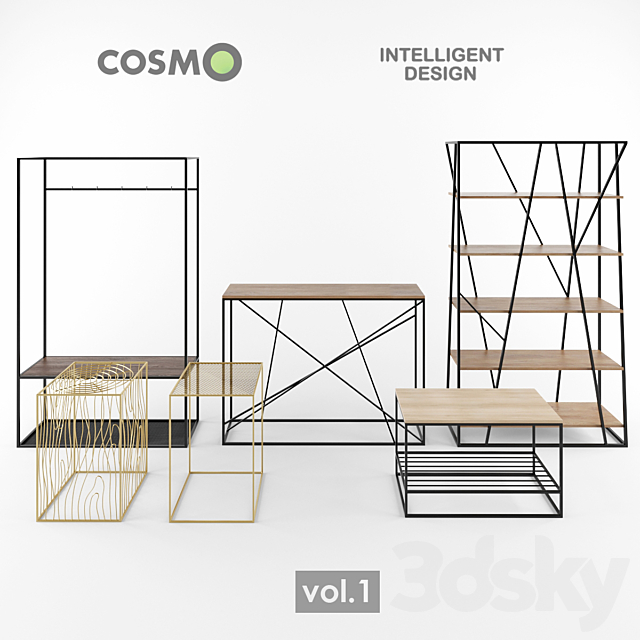 Set of Intelligent Design furniture 3DSMax File - thumbnail 1