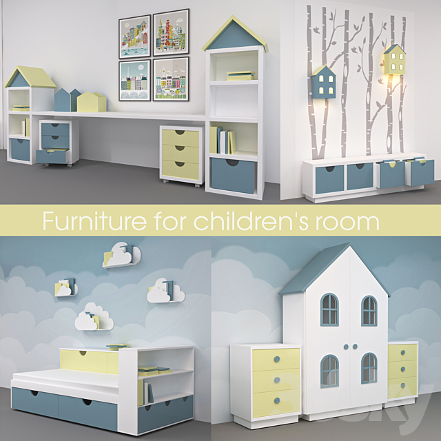 Furniture for children’s room. furniture for children’s room 3DSMax File - thumbnail 1