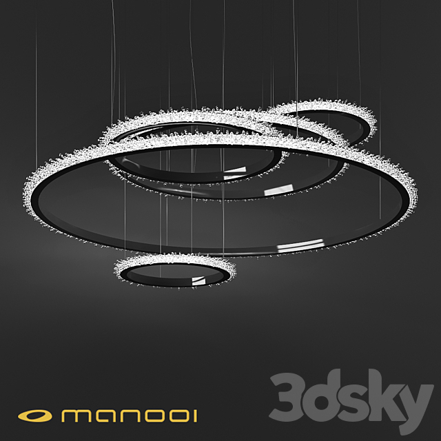 Halo Crystal Chandelier 3DSMax File - thumbnail 1