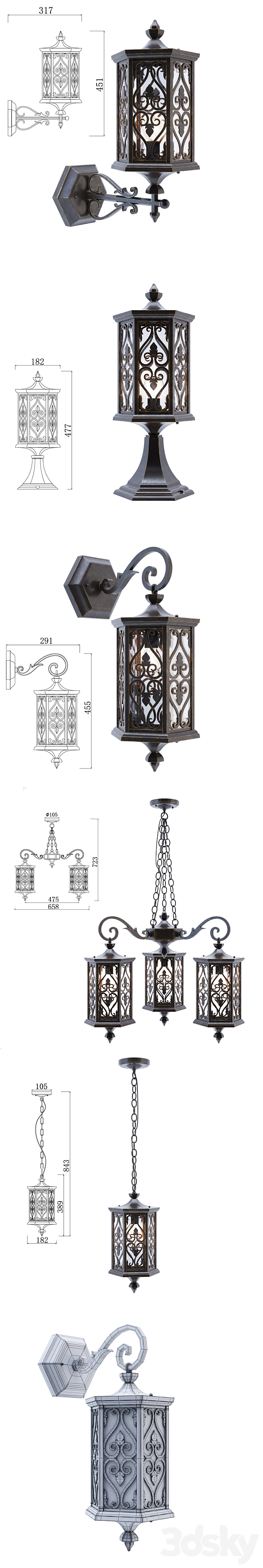 SUSPENSION STREET LUMINER MAYTONI CANAL GRANDE STREET 3d
