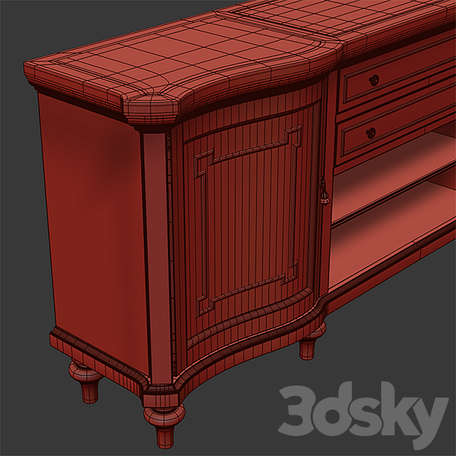 Hooker Furniture Arabella Credenza 3DS Max Model - thumbnail 2