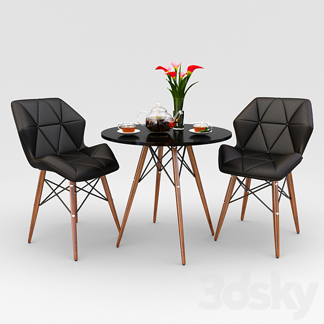 Table and chair Anhorn 3DSMax File - thumbnail 1