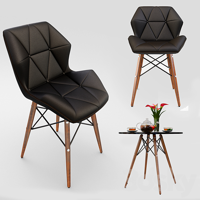 Table and chair Anhorn 3DSMax File - thumbnail 2