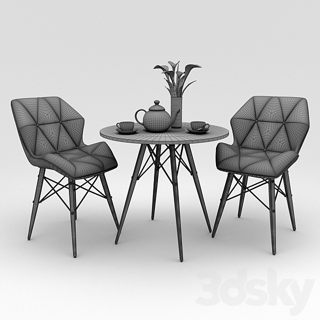 Table and chair Anhorn 3DSMax File - thumbnail 3