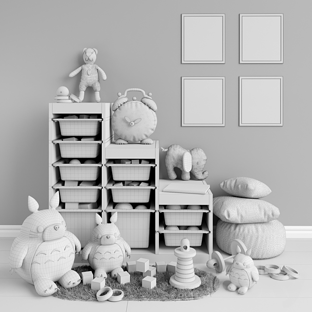 Furniture and toys IKEA. decor for a children’s room set 1 3DSMax File - thumbnail 3
