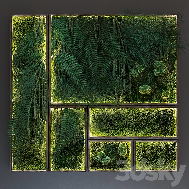 Moss and fern fytowall 3DSMax File - thumbnail 2