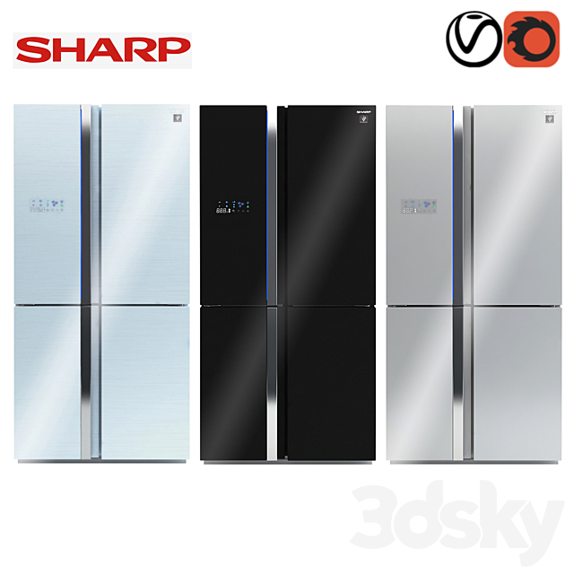 Sharp_Refredgerator 3DSMax File - thumbnail 1