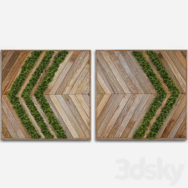 panel wood moss 3DSMax File - thumbnail 1