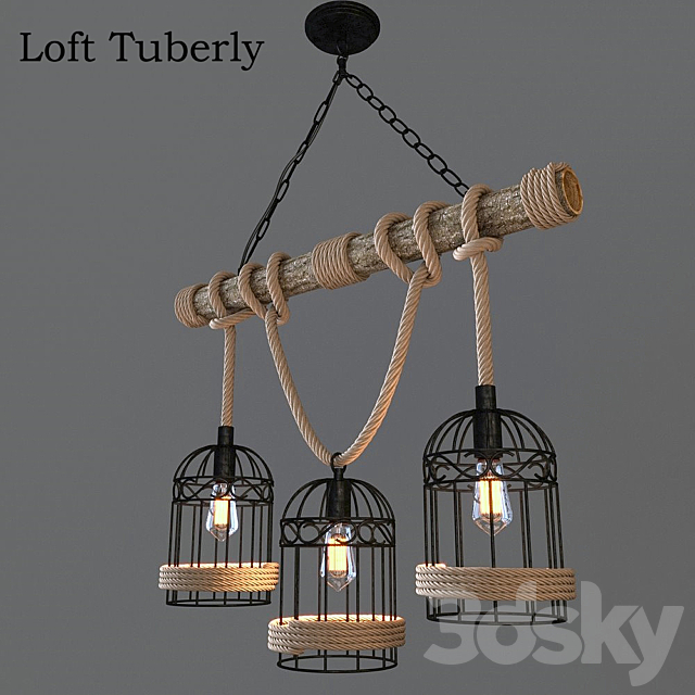 Ceiling chandelier Loft Tuberly 3DSMax File - thumbnail 1
