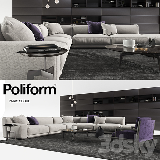Set from Poliform Paris 3d