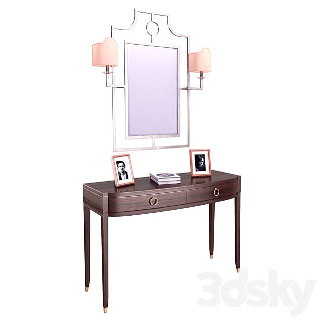 Dressing table. mirror with sconce 3DSMax File - thumbnail 1