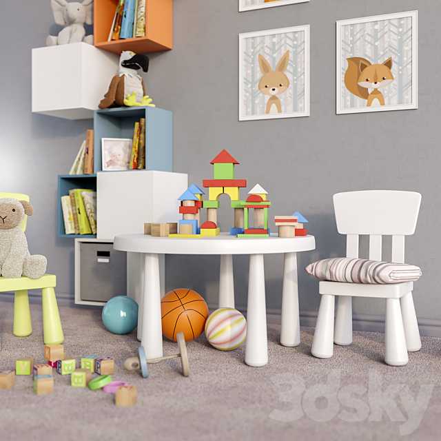 IKEA furniture. accessories. decor and toys set 4 3DSMax File - thumbnail 2