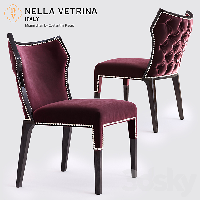 Nella Vetrina Miami Chair by Constantini Pietro 9181 3DSMax File - thumbnail 1
