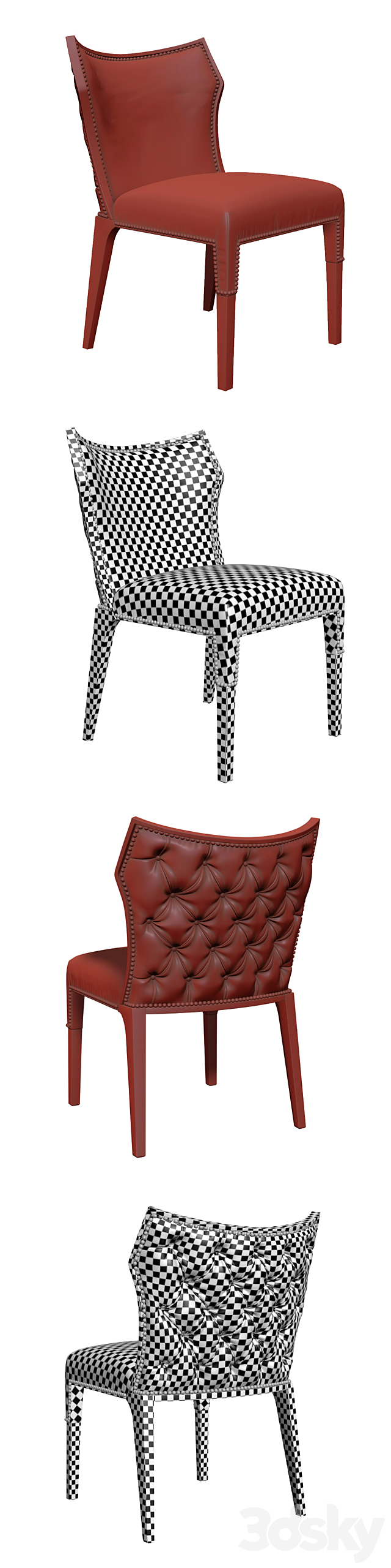 Nella Vetrina Miami Chair by Constantini Pietro 9181 3DSMax File - thumbnail 2