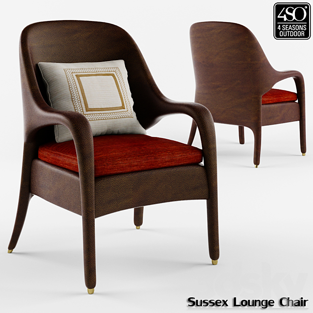 Sussex Outdoor Lounge Chair 3DSMax File - thumbnail 1