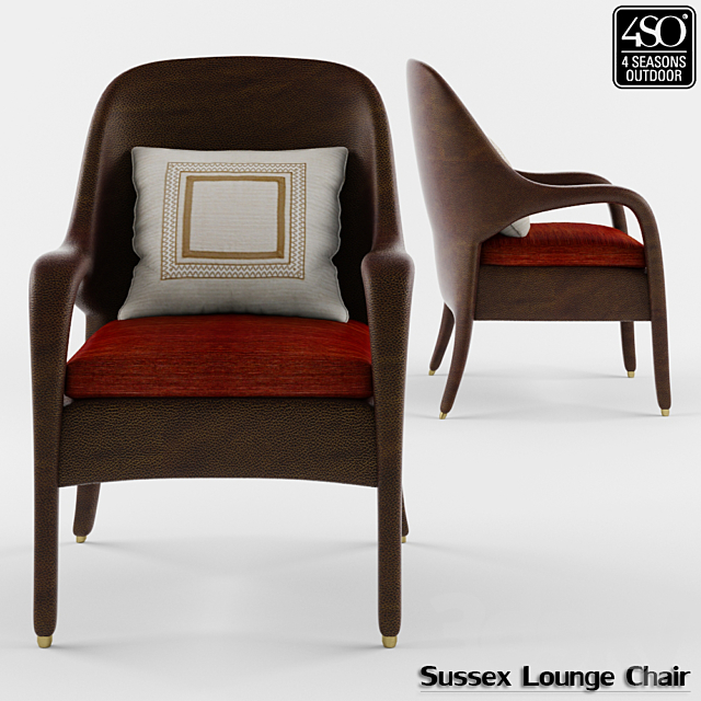 Sussex Outdoor Lounge Chair 3DSMax File - thumbnail 2