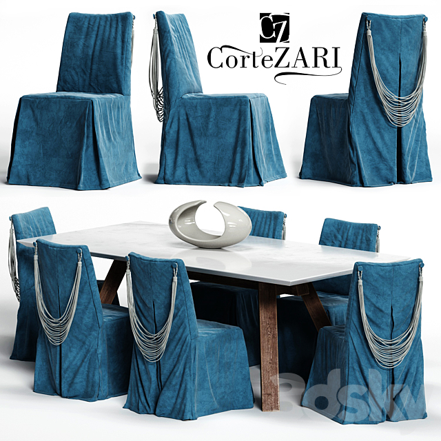 Corte ZARI Chair and SOHO Table 3DSMax File - thumbnail 1